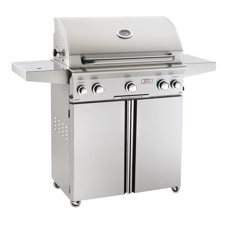 AOG 30-Inch L-Series 3-Burner Freestanding Gas Grill with Rotisserie-30CL