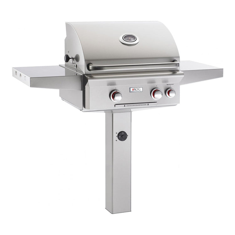 AOG 24-Inch T-Series 2-Burner Freestanding Gas Grill On In-Ground Post-24GT