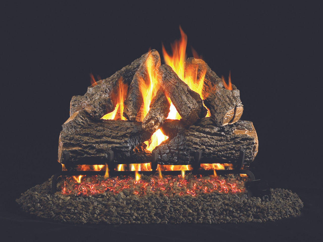 Real Fyre Charred Oak Vented Gas Logs (CHD-30), 30-Inch