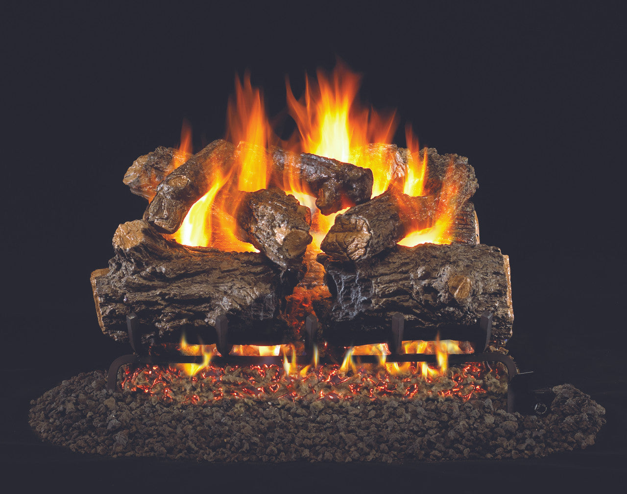 Real Fyre Burnt Rustic Oak Vented Gas Logs (HCHR-16), 16-Inch