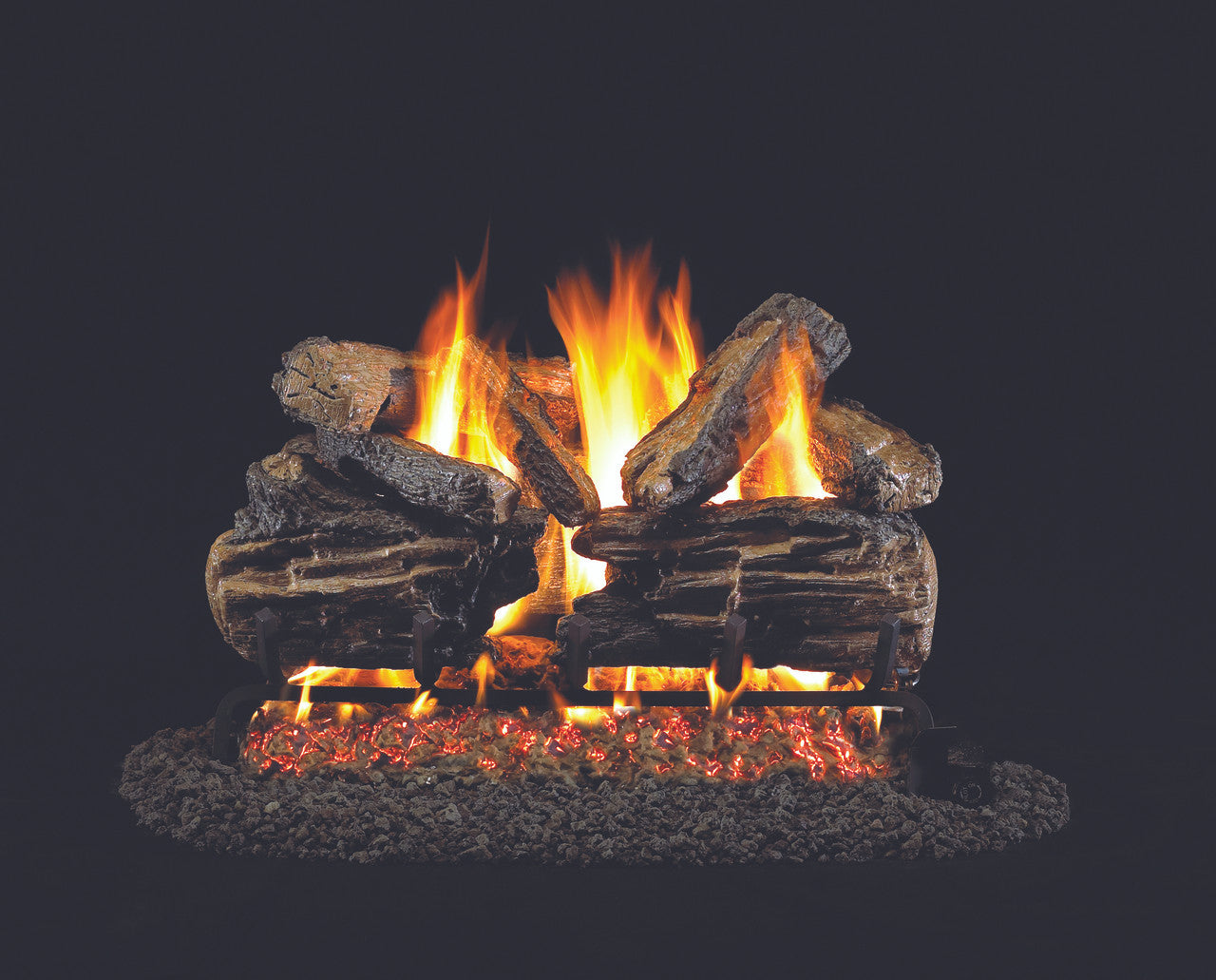 Real Fyre Charred Split Oak Vented Gas Logs (CHS-36), 36-Inch