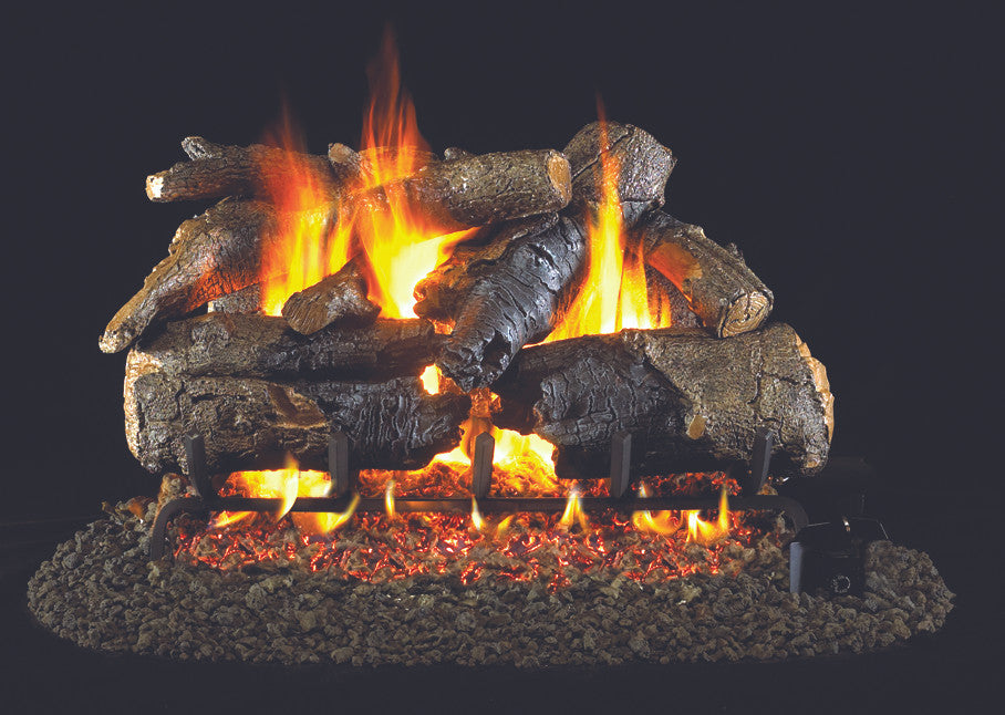 Real Fyre Charred American Oak Vented Gas Logs (CHAO-18/20), 18-Inch