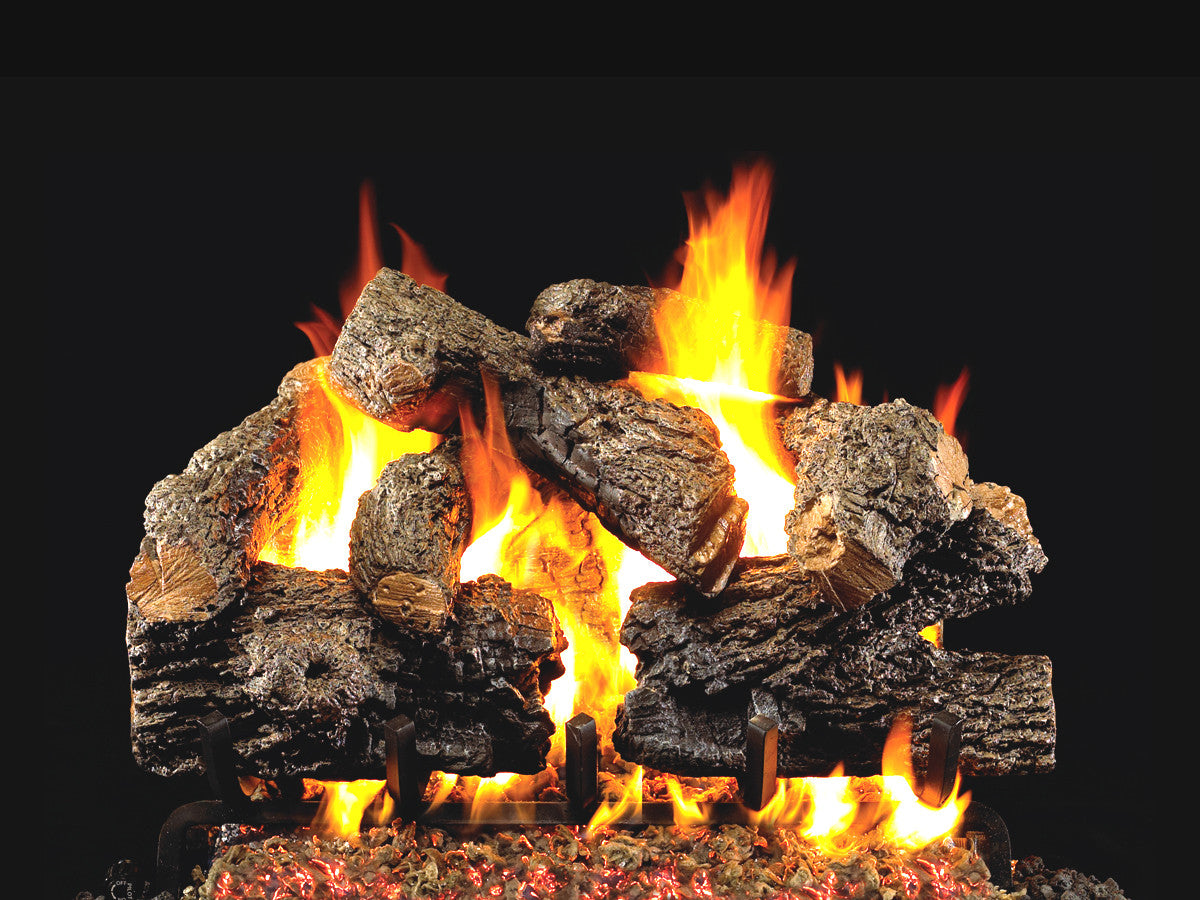 Real Fyre Charred Royal English Oak Vented Gas Logs (CHB-18/20), 18-Inch