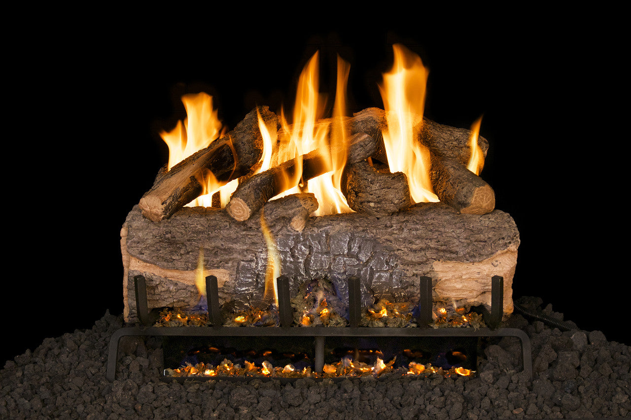 Real Fyre Mountain Crest Oak Vented Gas Logs (MCO-18), 18-Inch