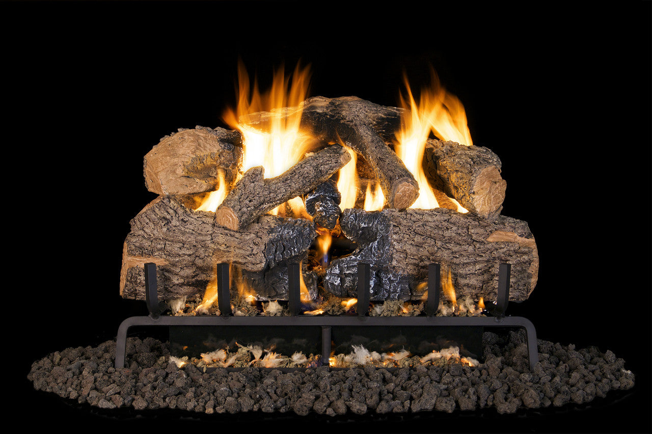 Real Fyre Charred Angel Oak Vented Gas Logs (CHNA-18), 18-Inch