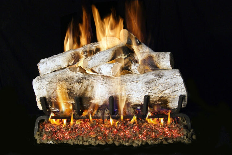 Real Fyre See-Thru Mountain Birch Vented Gas Logs (MBW-2-18), 18-Inch