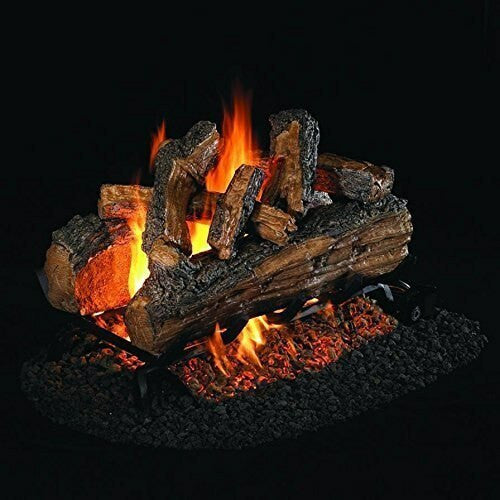 Real Fyre See-Thru Split Oak Designer Plus Vented Gas Logs (SDP-24), 24-Inch