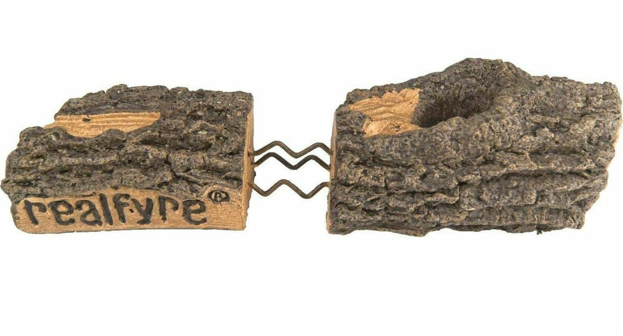 Real Fyre See-Thru Charred American Oak Vented Gas Logs (CHAO-2-30), 30-Inch