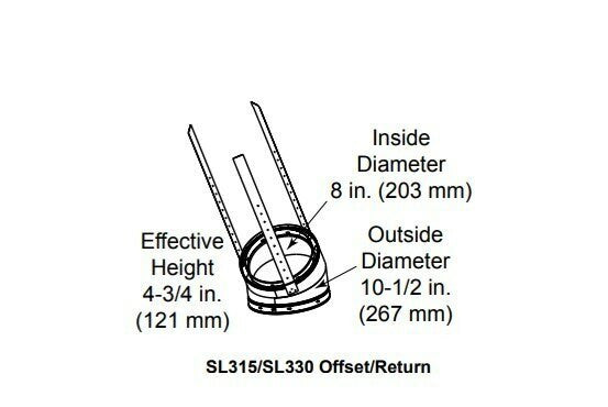 Majestic SL330 30 Degree Offset and Return Elbow