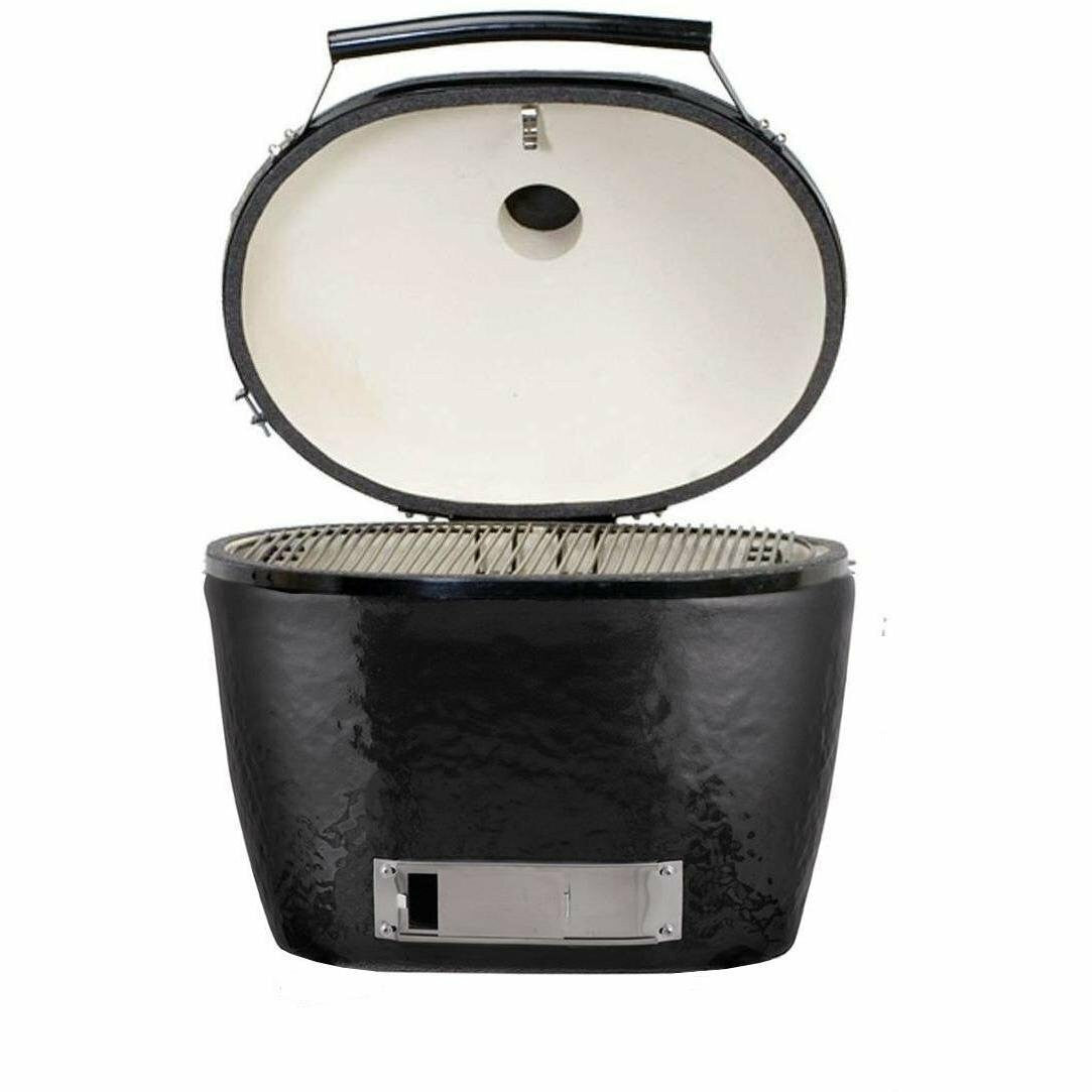 Primo Oval XL 400 Ceramic BBQ Grill (778) - Lid open