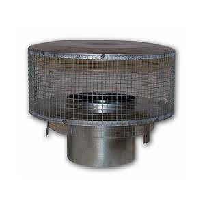 Fireplace 8'' Round Top Cap With Mesh Screen