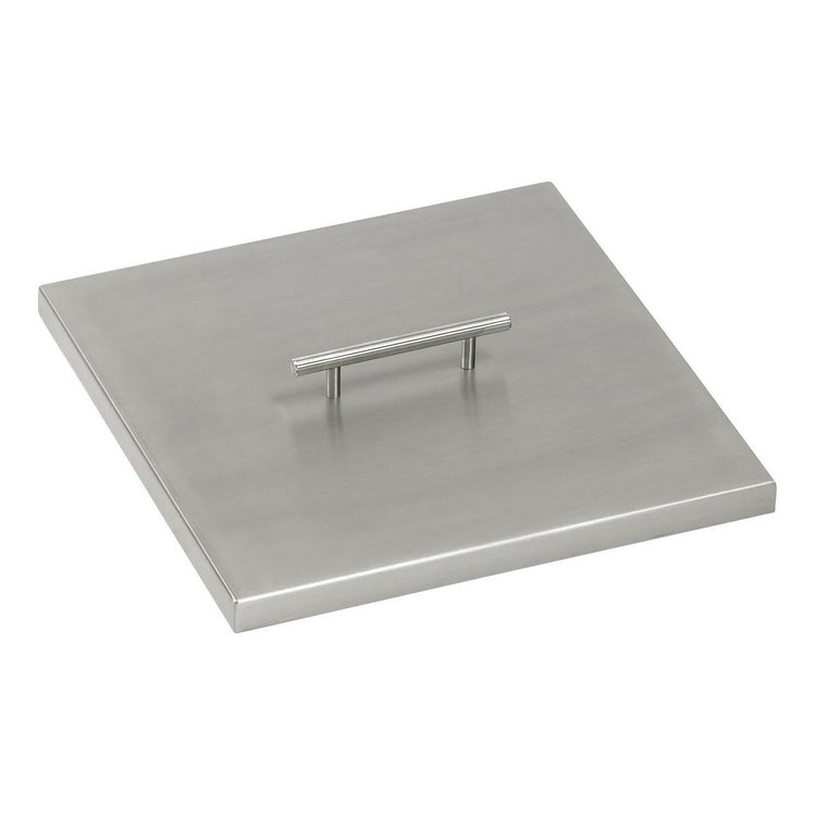 American Fireglass Stainless Steel Cover for Square Drop-In Fire Pit Pan