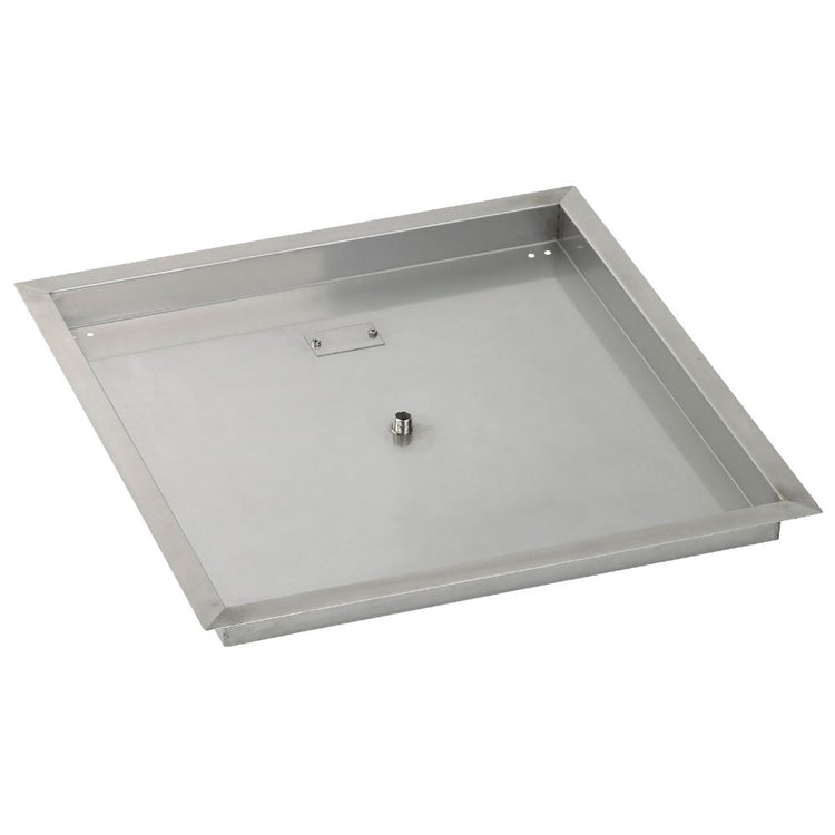 American Fireglass Square Stainless Steel Drop-In Fire Pit Pan