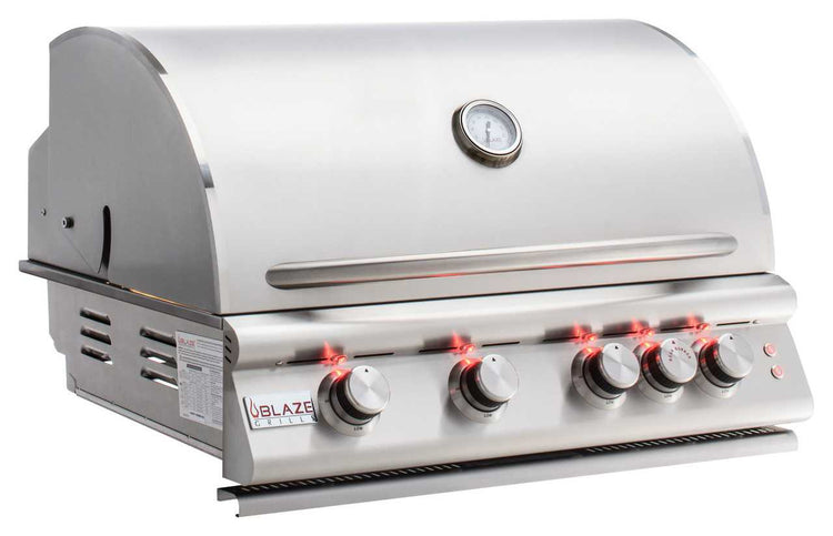 Blaze Outdoor Products Blaze 32 Inch Lighted 4-Burner Gas Grill With Rear Burner 4LTE DIY BBQ LLC