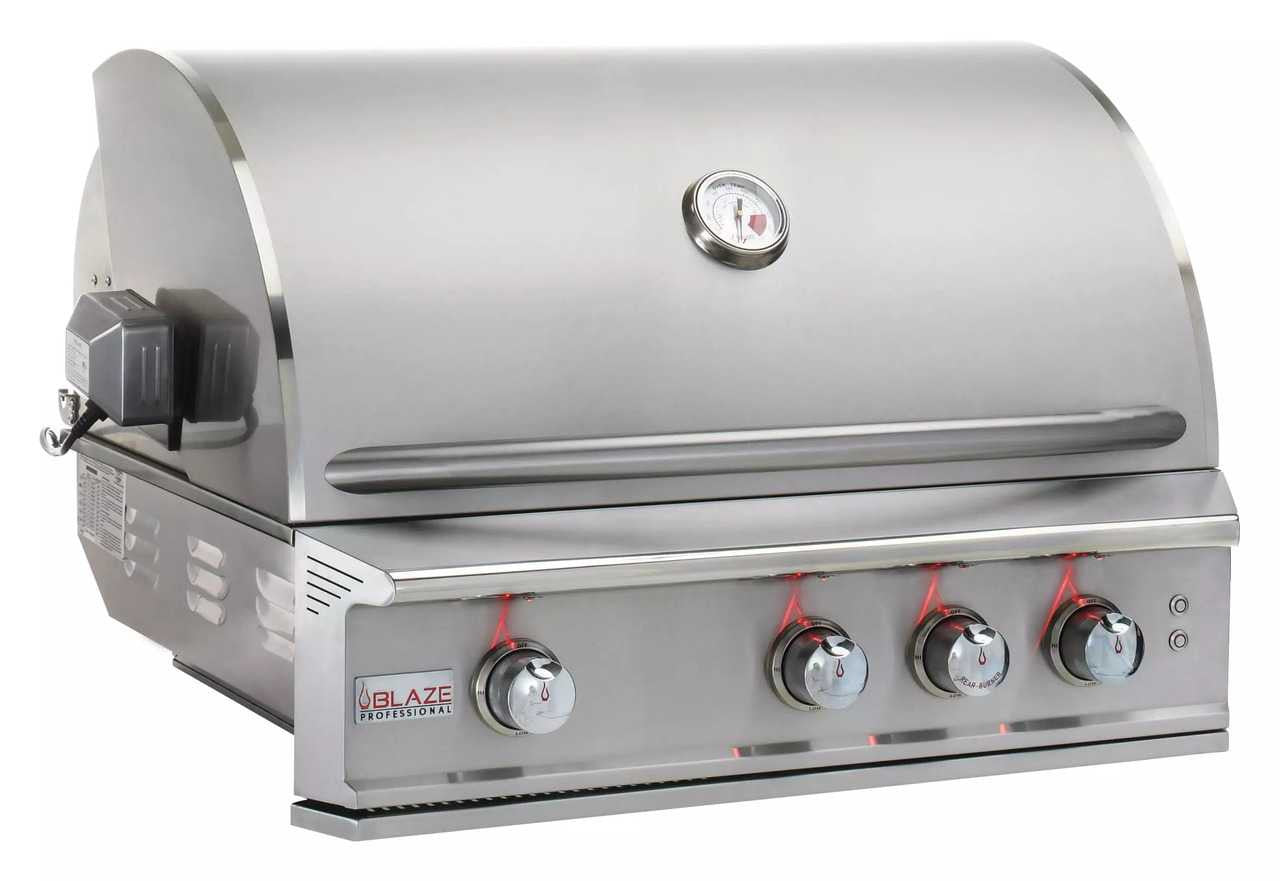 Blaze Outdoor Products Blaze Professional 34-Inch 3 Burner Built-In Gas Grill With Rear Infrared Burner DIY BBQ LLC