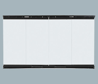 Majestic Bi-Fold Glass Doors with Black Trim - DM1036