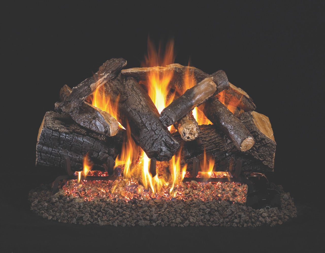 Real Fyre Charred Majestic Oak Vented Gas Logs (CHMJ-24), 24-Inch