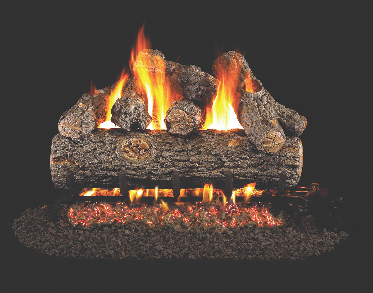 Real Fyre Golden Oak Designer Plus Vented Gas Logs (RDP-18), 18-Inch