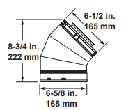 Majestic SLP45-BK 45 Degree Elbow