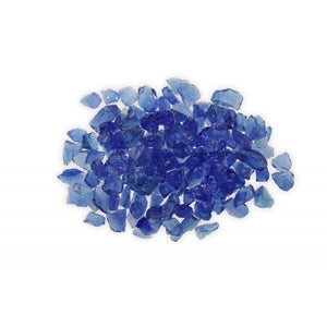 Firegear Pound Broken Large Fire Glass, 1/2 to 3/4-inch, Ocean Blue