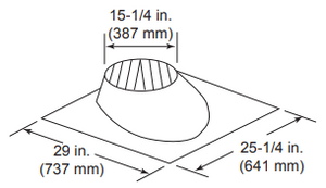 Majestic RF570 Roof Flashing, 0 - 6/12 Pitch - 11 Inch Diameter