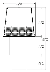 Majestic TS345 Square Termination Cap - 8 Inch Diameter